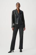 Joseph Ribkoff Embellished Foiled Suede Jacket Style 264906