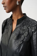 Joseph Ribkoff Embellished Foiled Suede Jacket Style 264906