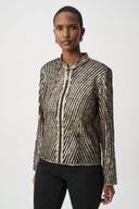 Joseph Ribkoff Metallic Soutache Fitted Jacket Style 264908