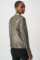 Joseph Ribkoff Metallic Soutache Fitted Jacket Style 264908