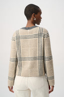 Joseph Ribkoff Plaid Straight-Fit Cardigan Style 264909