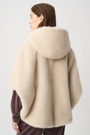 Joseph Ribkoff Short‑Sleeve Faux Fur Cocoon Coat  Style 264910