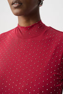 Joseph Ribkoff Rhinestone Mesh Long-Sleeve Top Style 264916