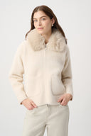 Joseph Ribkoff Detachable Faux Fur Collar Jacket Style 264920
