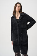 Joseph Ribkoff Studded Sweater Coat Style 264921 - Black