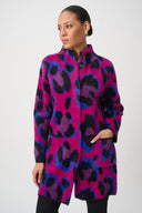 Joseph Ribkoff Leopard Print Sweater Coat Style 264922