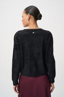 Joseph Ribkoff Bejeweled Crewneck Cardigan Style 264924