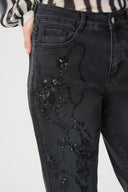 Joseph Ribkoff Sequin & Embroidered Bootcut Jeans Style 264926