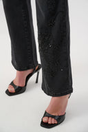 Joseph Ribkoff Sequin & Embroidered Bootcut Jeans Style 264926