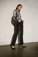 Joseph Ribkoff Sequin & Embroidered Bootcut Jeans Style 264926