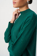 Joseph Ribkoff Sequin Mock-Neck Sweater Style 264930