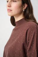 Joseph Ribkoff Sequin Mock-Neck Sweater Style 264930