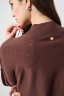 Joseph Ribkoff Sequin Mock-Neck Sweater Style 264930