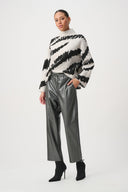 Joseph Ribkoff Animal Print Mock Neck Pullover Style 264936