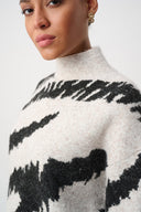 Joseph Ribkoff Animal Print Mock Neck Pullover Style 264936