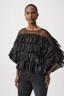 Joseph Ribkoff Crystal Organza Novelty Top Style 264941