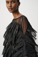 Joseph Ribkoff Crystal Organza Novelty Top Style 264941