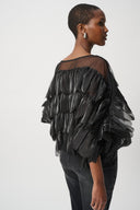 Joseph Ribkoff Crystal Organza Novelty Top Style 264941