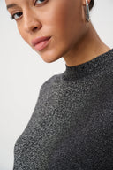 Joseph Ribkoff Mock Neck Lurex Sweater Top Style 264943