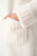 Joseph Ribkoff Knit Faux Fur Hooded Coat Style 264947