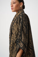 Joseph Ribkoff Animal Print Shawl Collar Cover Up Style 264949