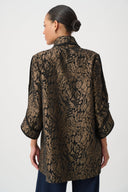 Joseph Ribkoff Animal Print Shawl Collar Cover Up Style 264949