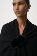 Joseph Ribkoff Faux Fur Draped Cover-Up Style 264953
