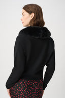 Joseph Ribkoff Cover‑Up With Detachable Faux Fur Collar Style 264955