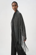 Joseph Ribkoff Metallic Sparkle Fringe Scarf Style 264958