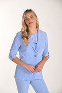 Frank Lyman Fitted Collared 3/4 Sleeve Blazer Style 266042