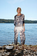 Frank Lyman Floral High-waisted Trousers Style 266108