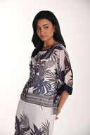 Frank Lyman Floral Print Top with 3/4 Sleeves Style 266107