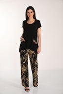Frank Lyman Wide Leg High-waisted Leopard Trousers Style 266151
