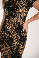 Frank Lyman Animal Print Wrap Dress Style 266153