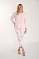 Frank Lyman Floral Print Cropped Trousers Style 266156
