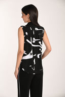 Frank Lyman Abstract Print Sleeveless Blouse Style 266237