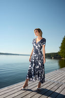 Frank Lyman Floral V-neck Wrap Dress Style 266343