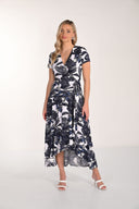 Frank Lyman Floral V-neck Wrap Dress Style 266343