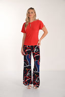Frank Lyman High-waisted Abstract Print Trousers Style 266419