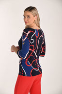 Frank Lyman Casual Boat Neck Top Style 266421