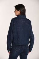 Frank Lyman Jeweled Collared Denim Jacket Style 266509