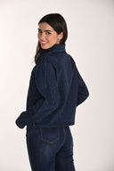 Frank Lyman Jeweled Collared Denim Jacket Style 266509