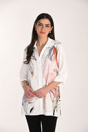 Frank Lyman Floral Print Shirt with Button Closure Style 266513