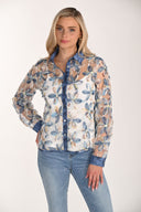 Frank Lyman Floral Embroidery Blouse + Cami Set Style 266527
