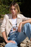 Frank Lyman Metallic Heart Moto Jacket Style 266532