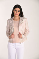 Frank Lyman Metallic Heart Moto Jacket Style 266532