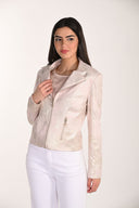 Frank Lyman Metallic Heart Moto Jacket Style 266532