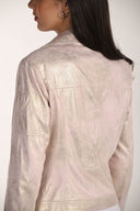 Frank Lyman Metallic Heart Moto Jacket Style 266532