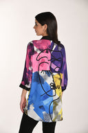 Frank Lyman Abstract Print Blouse with Jewels Style 266541
