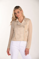 Frank Lyman Snake Print Moto Jacket Style 266544